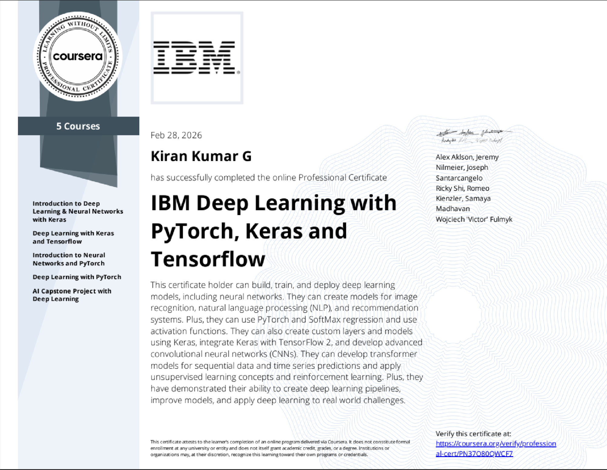Coursera Certificate 2