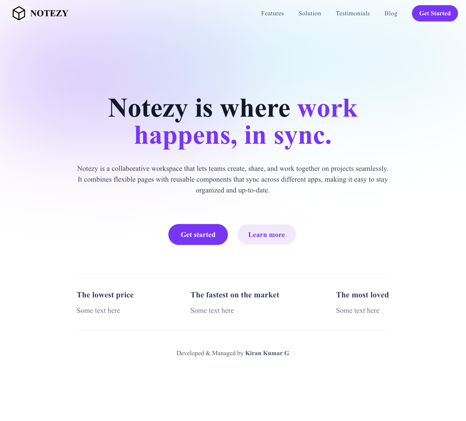 Notezy productivity platform